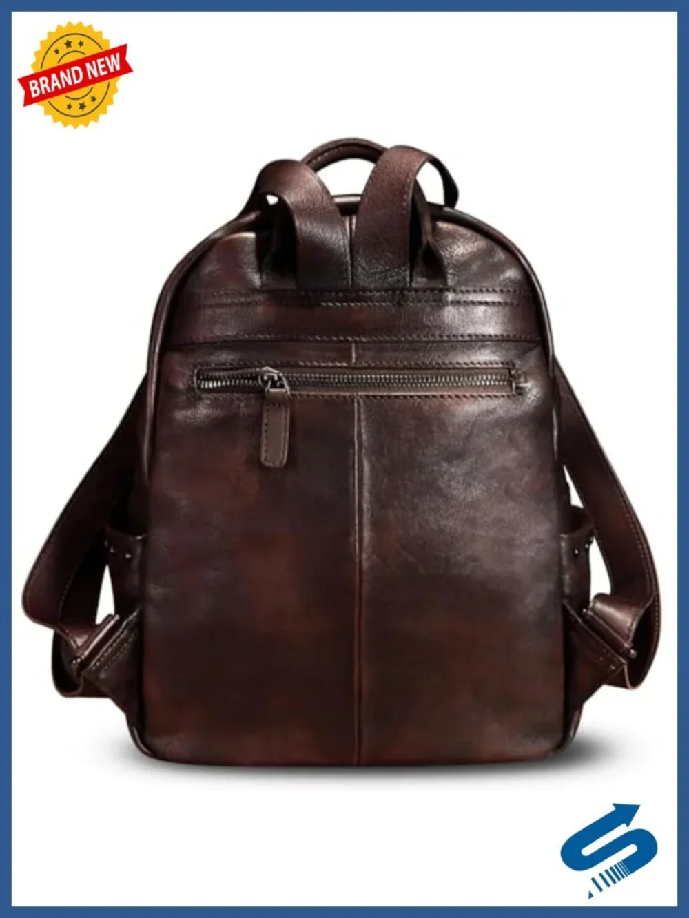 Genuine Leather Backpack Purse Vintage Daypack College Bag Handmade Cowhide